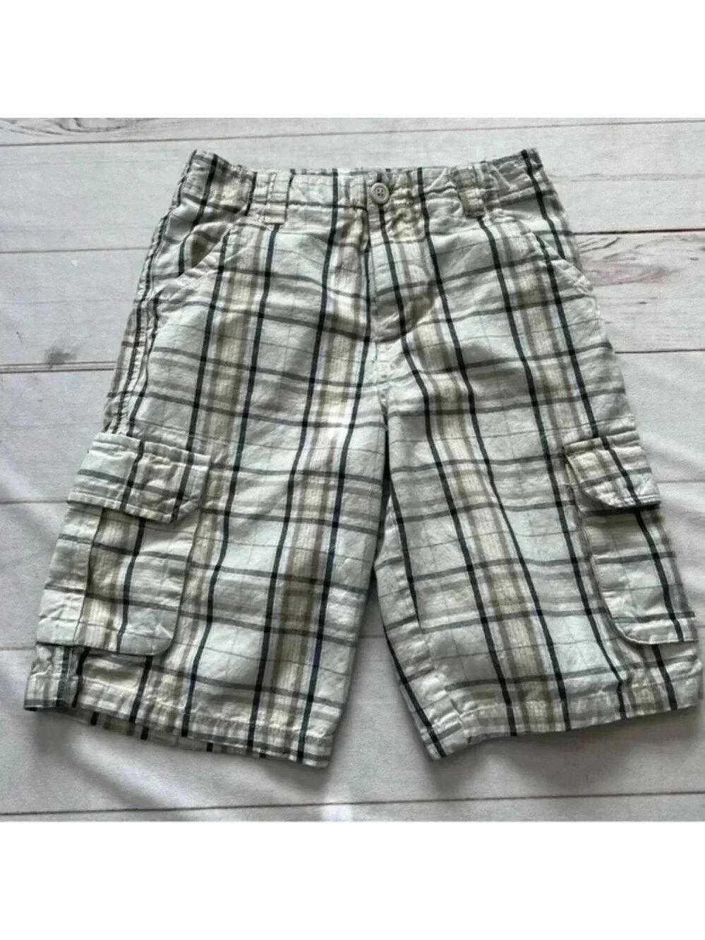 Timberland boys plaid cargo shorts size 10 - Picture 3 of 9